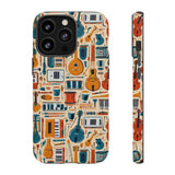 Musical Instruments Design 01 on iPhone Case - Floral Design for Music Lovers