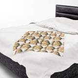 Beethoven Design 02 on Velveteen Plush Blanket for Music Lovers