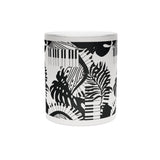 Piano Keys Design 02 on Metallic Mug (Silver / Gold) 11 oz Beautiful Design For Music Lovers