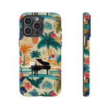 Tropical Piano iPhone Case - Floral Design for Music Lovers
