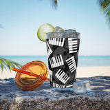 Piano Keys Design 03 on Tumbler with Straw - 16oz, Perfect for Music Lovers