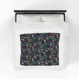 Music Notes Design 04 on Velveteen Plush Blanket for Music Lovers
