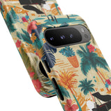 Tropical Piano Google Pixel Phone Case - Floral Design for Music Lovers
