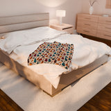 Musical Instruments Design 03 on Velveteen Plush Blanket for Music Lovers