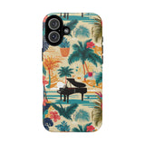 Tropical Piano iPhone Case - Floral Design for Music Lovers