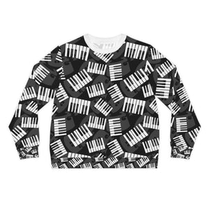 Piano Keys Design 03 on Lightweight Sweatshirt | Music Lover's Gift