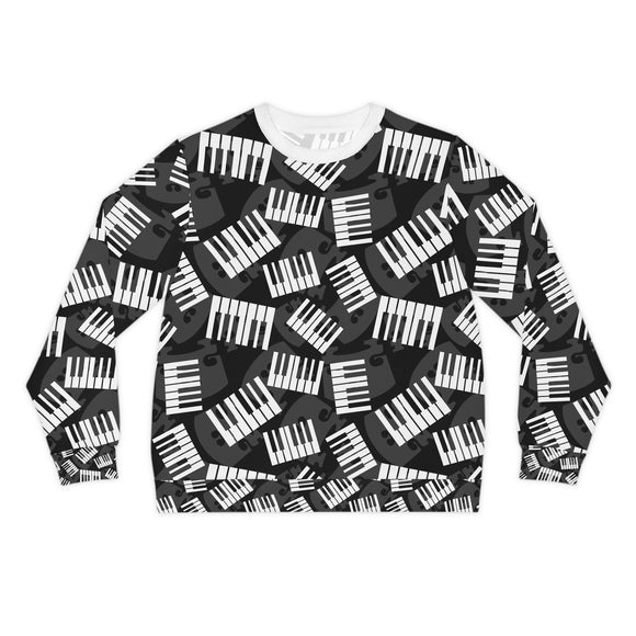 Piano Keys Design 03 on Lightweight Sweatshirt | Music Lover's Gift