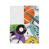 Musical Instruments Velveteen Minky Blanket 2