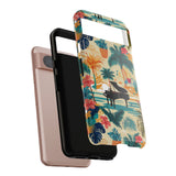 Tropical Piano Google Pixel Phone Case - Floral Design for Music Lovers