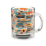 Musical Instruments Design 02 on Glass Mug - 10oz Coffee Cup for Music Lovers