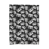 Piano Keys Design 03 on Velveteen Plush Blanket for Music Lovers