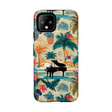 Tropical Piano Google Pixel Phone Case - Floral Design for Music Lovers