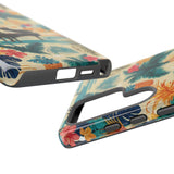 Tropical Piano Samsung Galaxy Phone Case - Floral Design for Music Lovers