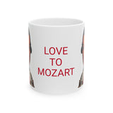 Love To Mozart Design A on Ceramic Mug 11oz
