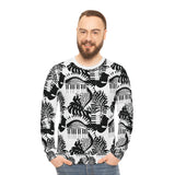 Piano Keys Design 02 on Lightweight Sweatshirt | Music Lover's Gift