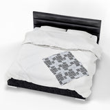 Piano Keys Design 01 on Velveteen Plush Blanket for Music Lovers