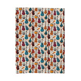 Musical Instruments Design 03 on Velveteen Plush Blanket for Music Lovers