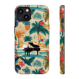 Tropical Piano iPhone Case - Floral Design for Music Lovers