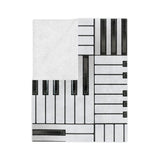 Piano Keys Velveteen Minky Blanket 3