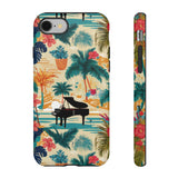 Tropical Piano iPhone Case - Floral Design for Music Lovers