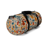 Musical Instruments Design 01 on Duffel Bag - Vibrant Floral Design for Musicians