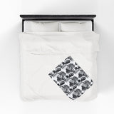 Piano Keys Design 02 on Velveteen Plush Blanket for Music Lovers