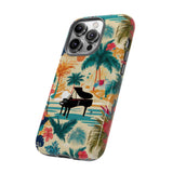 Tropical Piano iPhone Case - Floral Design for Music Lovers