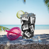 Piano Keys Design 03 on Tumbler with Straw - 16oz, Perfect for Music Lovers