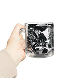 Piano Keys Design 02 on Glass Mug - 10oz Coffee Cup for Music Lovers