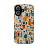 Musical Instruments Design 01 on iPhone Case - Floral Design for Music Lovers