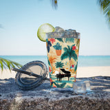 Sunsplash Tropical Piano Design 01 on Tumbler with Straw - 16oz, Perfect for Music Lovers