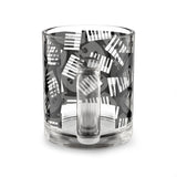 Piano Keys Design 03 on Glass Mug - 10oz Coffee Cup for Music Lovers