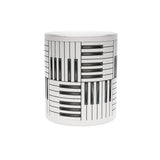 Piano Keys Design 01 on Metallic Mug (Silver / Gold) 11 oz Beautiful Design For Music Lovers