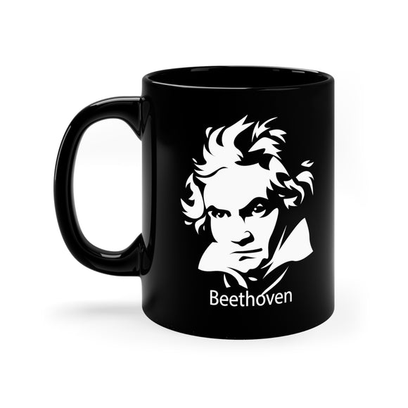 Beethoven Image on 11oz Black Mug