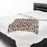 Musical Instruments Design 03 on Velveteen Plush Blanket for Music Lovers