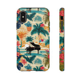 Tropical Piano iPhone Case - Floral Design for Music Lovers