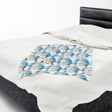 Beethoven Design 01 on Velveteen Plush Blanket for Music Lovers