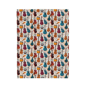Musical Instruments Design 03 on Velveteen Plush Blanket for Music Lovers
