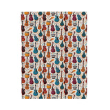 Musical Instruments Design 03 on Velveteen Plush Blanket for Music Lovers