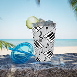 Piano Keys Design 04 on Tumbler with Straw - 16oz, Perfect for Music Lovers