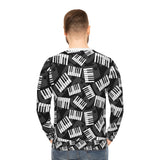 Piano Keys Design 03 on Lightweight Sweatshirt | Music Lover's Gift