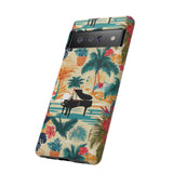 Tropical Piano Google Pixel Phone Case - Floral Design for Music Lovers
