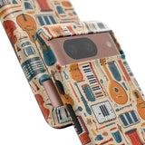 Musical Instruments Design 01 on Google Pixel Phone Case - Floral Design for Music Lovers