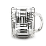 Piano Keys Design 01 on Glass Mug - 10oz Coffee Cup for Music Lovers