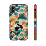 Tropical Piano iPhone Case - Floral Design for Music Lovers