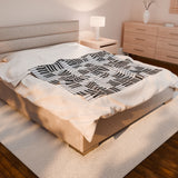Piano Keys Design 01 on Velveteen Plush Blanket for Music Lovers