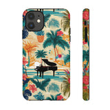 Tropical Piano iPhone Case - Floral Design for Music Lovers