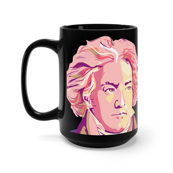 Beethoven Image 6 on Black Mug 15oz