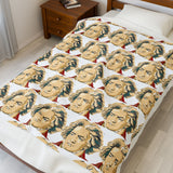 Beethoven Design 02 on Velveteen Plush Blanket for Music Lovers