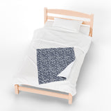 Music Notes Design 03 on Velveteen Plush Blanket for Music Lovers